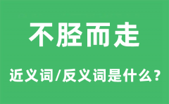 不胫而走的近义词和反义词是什么_不胫而走是什么意思?