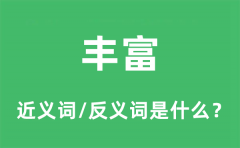 丰富的近义词和反义词是什么_丰富是什么意思?