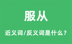 服从的近义词和反义词是什么_服从是什么意思?