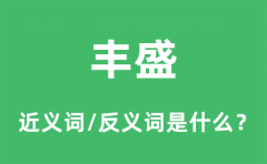 丰盛的近义词和反义词是什么_丰盛是什么意思?