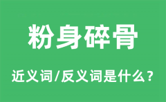 粉身碎骨的近义词和反义词是什么_粉身碎骨是什么意思?