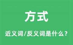 方式的近义词和反义词是什么_方式是什么意思?