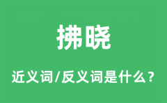 拂晓的近义词和反义词是什么_拂晓是什么意思?