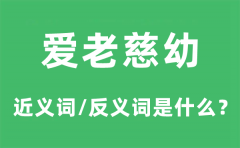 爱老慈幼的近义词和反义词是什么_爱老慈幼是什么意思?