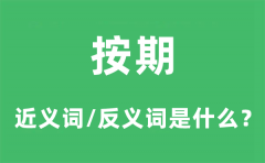 按期的近义词和反义词是什么_按期是什么意思?