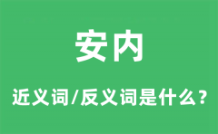 安内的近义词和反义词是什么_安内是什么意思?
