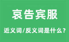 哀告宾服的近义词和反义词是什么_哀告宾服是什么意思?