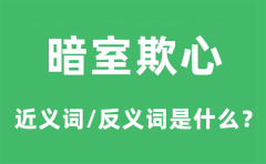 暗室欺心的近义词和反义词是什么_暗室欺心是什么意思?