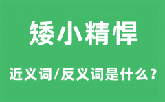矮小精悍的近义词和反义词是什么_矮小精悍是什么意思?