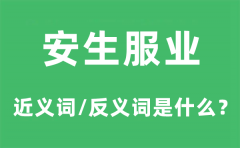 安生服业的近义词和反义词是什么_安生服业是什么意思?