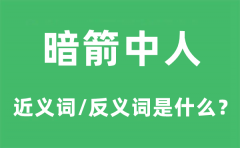 暗箭中人的近义词和反义词是什么_暗箭中人是什么意思?