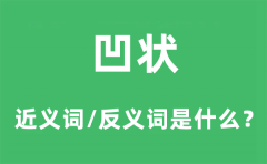 凹状的近义词和反义词是什么_凹状是什么意思?