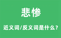 悲惨的近义词和反义词是什么_悲惨是什么意思?