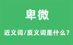 <b>卑微的近义词和反义词是什么_卑微是什么意思?</b>