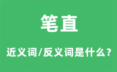 笔直的近义词和反义词是什么_笔直是什么意思?