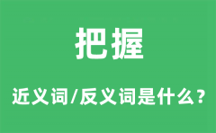 把握的近义词和反义词是什么_把握是什么意思?