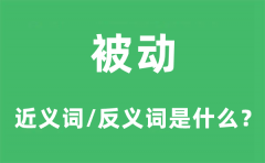 被动的近义词和反义词是什么_被动是什么意思?
